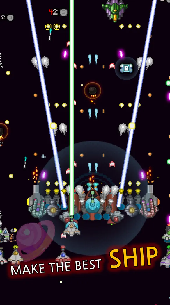 Scenă pixelată din Grow Spaceship VIP